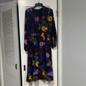 Halogen Multicolor Floral Long Sleeve Dress